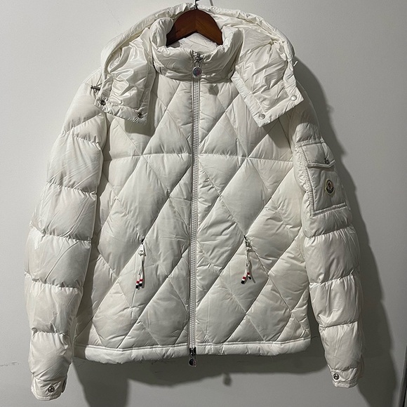 Moncler Other - Moncler White Diamond Pattern Down Jacket